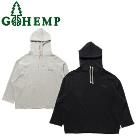 GOHEMP ゴーヘンプ GHC4491ECL24 LOOSE HOODY ルーズ フーディ パーカー ロゴ 刺繡 トップス ヘンプ ナチュラル オーガニック コットン アウトドア ストリート キャンプ メンズ ユニセックス 2カラー 2024SS