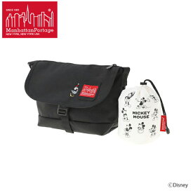 【Manhattan Portage マンハッタン ポーテージ】MP1605JRSFZPMIN NYLON MESSENGER BAG JRS FLAP ZIPPER POCKET / MINNIE MOUSE ナイロン メッセンジャー バッグ フラップ ジッパー ポケット ミニーマウス Disney ディズニー メンズ レディース ユニセックス 国内正規 2023AW