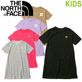 THE NORTH FACE ザ ノースフェイス NTG32360 G S/S ONEPIECE TEE (キッズ) ガールズ ショートスリーブ ワンピース ティー ロゴ ワンピ 半袖 ロゴ アウトドア キャンプ 子供用 子供服 女の子 キッズ 5カラー 国内正規 2023SS 30%OFF セール