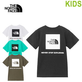 THE NORTH FACE ザ ノースフェイス NTJ32333 S/S BACK SQUARE LOGO TEE (キッズ) ショートスリーブ バック スクエア ロゴ ティー Tシャツ 半袖 トップス カットソー ボックスロゴ 子供用 子供服 男の子 女の子 キッズ 4カラー 国内正規 2024SS