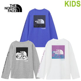 THE NORTH FACE ザ ノースフェイス NTJ32334 L/S SLEEVE GRAPHIC TEE (キッズ) ロングスリーブ スリーブ グラフィック ティー ロンT オーガニックコットン ティーシャツ 長袖 トップス カットソー UVケア スポーツ 男の子 女の子 子供服 キッズ 3カラー 国内正規 2024SS