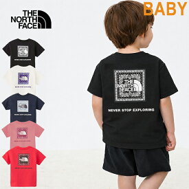 【SALE/10%OFF】THE NORTH FACE ザ・ノース・フェイス NTB32546 S/S BANDANA SQUARE LOGO TEE (ベビー) ショートスリーブ バンダナ スクェア ロゴ ティー ティーシャツ 半袖 綿 出産祝い ギフト 男の子 女の子 赤ちゃん 新生児 キッズ ベビー 4カラー 国内正規
