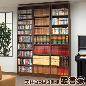 天井つっぱり書棚 愛書家 究極の本棚至高の使い勝手 奥行17cm 完成品 本棚 薄型本棚 天井突っ張り棚 つっぱり本棚 漫画ラック マンガ棚 スリム本棚 ブックシェルフ 組み立て不要 大容量 オシ