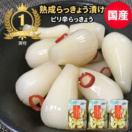 らっきょう漬け 国産 ピリ辛らっきょう 無添加 80gx3袋 らっきょう漬け　送料無料 カリカリらっきょう漬…