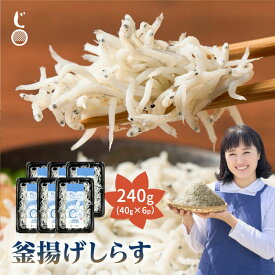 釜揚げしらす 240g（40g×6p） 産地直送 瀬戸内海産 鮮度抜群 しらす丼 しらす シラス ご飯のお供 お取り寄せ 厳選素材 ギフト 無添加 無着色 塩分控えめ 酒の肴 じゃこ丸海産 木村海産