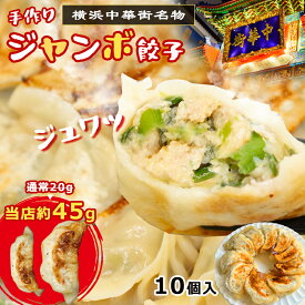 【手作り超大ジャンボ餃子】 2倍以上サイズ 10個入 ジャンボ餃子 餃子 冷凍 ジャンボ 超特大 特大 大きい ご飯のおかず ぎょうざ ギョーザ 冷凍餃子 冷凍ギョーザ 美味しい 肉汁 キャベツ ニラ