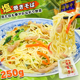 横濱中華街 塩焼そば 野菜たっぷり 1人前 大容量 250g 1食　単品 本場の味 キャンプ しおやきそば 冷凍 人気グルメ 澤園 本場中華料理 まとめ買い 野菜 冷凍食品 セット 詰め合わせ お弁当 おかず 惣菜 即席めん インスタント おつまみ
