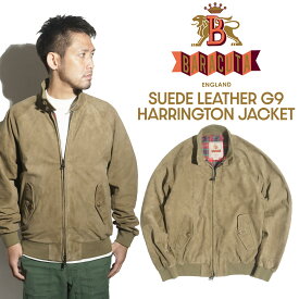 【クーポン配布中】バラクータ BARACUTA スエードレザー G9 クラッシック ハリントンジャケット ｜ メンズ 38-50 山羊革 ゴートスキン バーク スウィングトップ ブルゾン