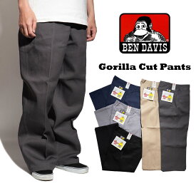 ベンデイビス BEN DAVIS ゴリラカットパンツ ｜ メンズ 30-42 ワークパンツ ワークチノ ワークトラウザー ワイドパンツ TCツイル ベンデビ