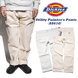 ディッキーズ Dickies A861G ユーティリティーペインターパンツ ｜ メンズ W30-44 L30-32 カーペンターパンツ ワークパンツ ホワイト ナチュラル