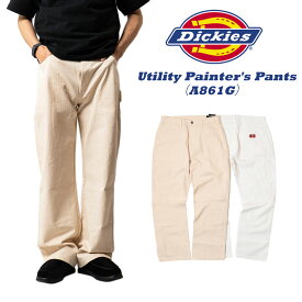 ディッキーズ Dickies A861G ユーティリティーペインターパンツ ｜ メンズ W30-44 L30-32 カーペンターパンツ ワークパンツ ホワイト ナチュラル