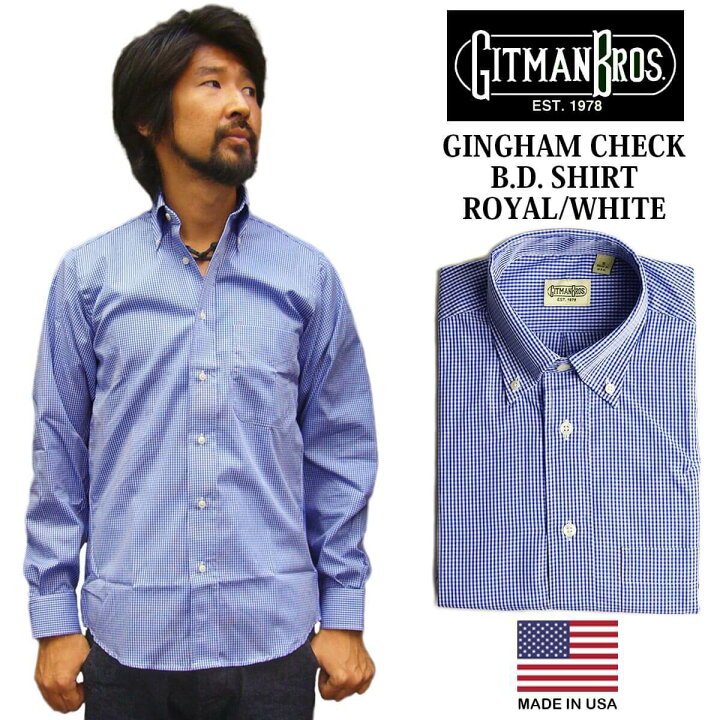 楽天市場】ギットマン ブラザーズ Gitman Bros. ギンガムチェック  