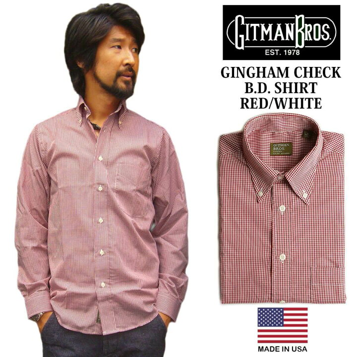 楽天市場】ギットマン ブラザーズ Gitman Bros. ギンガムチェック 
