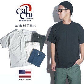 カルクルー Cal Cru 半袖 Tシャツ ｜ メンズ S-XXL アメリカ製 米国製 無地Tシャツ 5.5オンス 丸胴