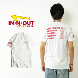 インアンドアウトバーガー 半袖 Tシャツ メニュー ホワイト (メンズ S-XXL In-N-Out Burger ご当地Tシャツ 海外買い付け スーベニア)