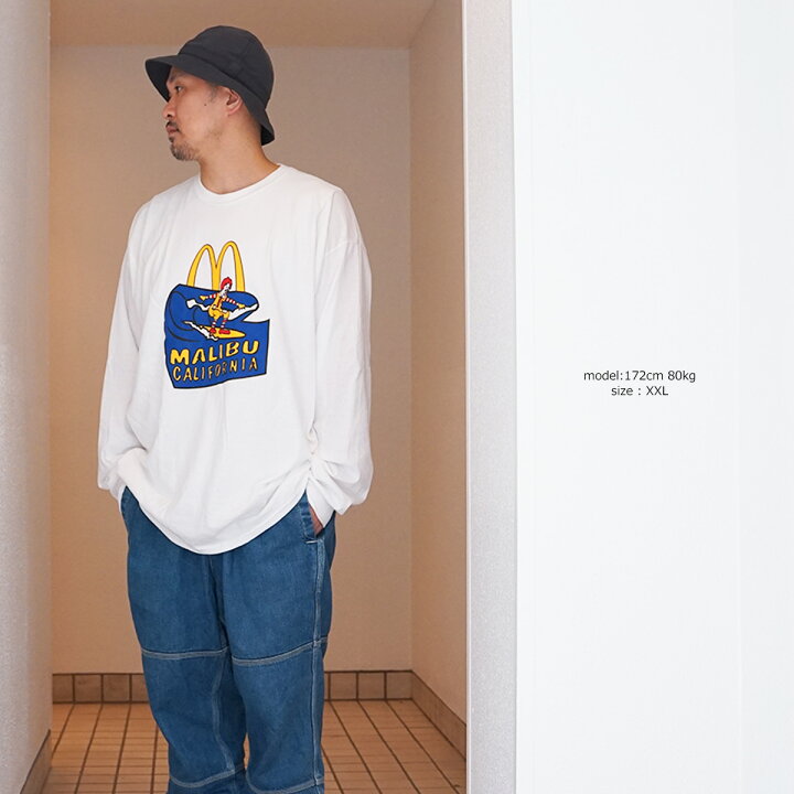 楽天市場】マクドナルド 長袖 Tシャツ 波乗りドナルド マリブ店限定 