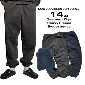 ロサンゼルスアパレル LOSANGELES APPAREL HF04GD 14オンス ヘビーフリース スウェットパンツ 別注 オーバーダイ ｜ 後染め ロスアパ アメリカ製 米国製