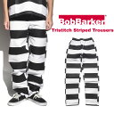 【クーポン配布中】ボブバーカー BOB BARKER トリプルステッチトラウザー 大きいサイズ ｜BIG SIZE M-XXL 囚人服 プリズナーパンツ イージーパンツ ボーダー