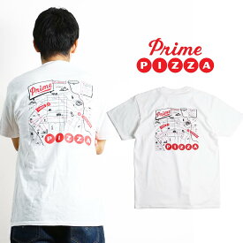 プライムピザ Prime PIZZA 半袖 Tシャツ マップ(メンズ S-XXXL Prime PIZZA ご当地Tシャツ 海外買い付け スーベニア)