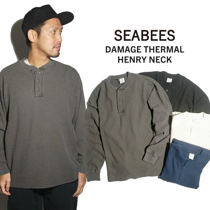 楽天市場】シービーズ SEABEES サーマルヘンリーネック ｜ メンズ M-L 