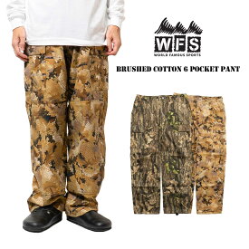 ワールドフェイマススポーツ WORLD FAMOUS SPORTS ブラッシュドコットン6ポケットパンツ ｜ メンズ M L XL XXL カーゴパンツ 迷彩 カモフラ リアルツリーカモ