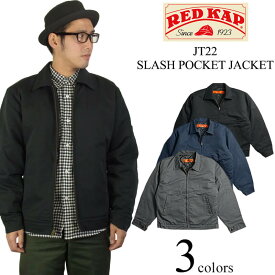 レッドキャップ REDKAP #JT22 スラッシュポケット ワークジャケット ｜ 中綿ジャケット メンズ アウター SLASH POCKET JACKET 外生地は汚れやシワに強い素材 ダイヤモンドキルトライニング ブラック ネイビー チャコールグレー サイズS-XL