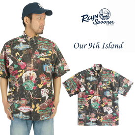 レインスプーナー REYN SPOONER 半袖 アロハシャツ フルオープン アワナインスアイランド ｜ メンズ S-XXXL OUR 9TH ISLAND スプーナークロス