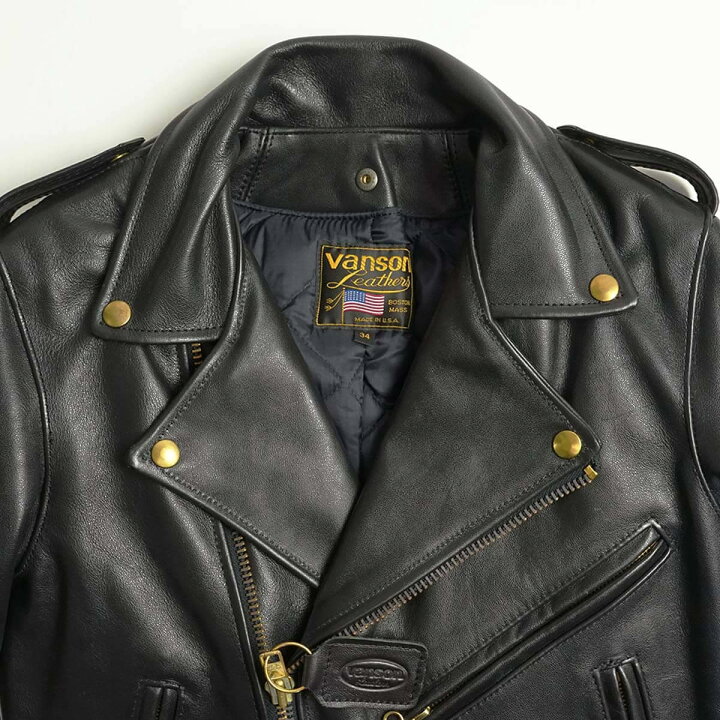 楽天市場】バンソン VANSON C2 ダブル ライダース ブラック 