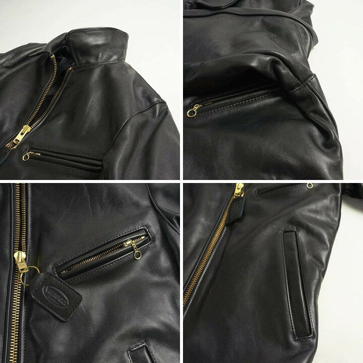 楽天市場】バンソン VANSON ENF シングル ライダース ブラック 
