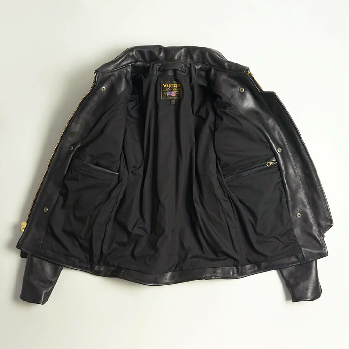 楽天市場】バンソン VANSON ENF シングル ライダース ブラック 