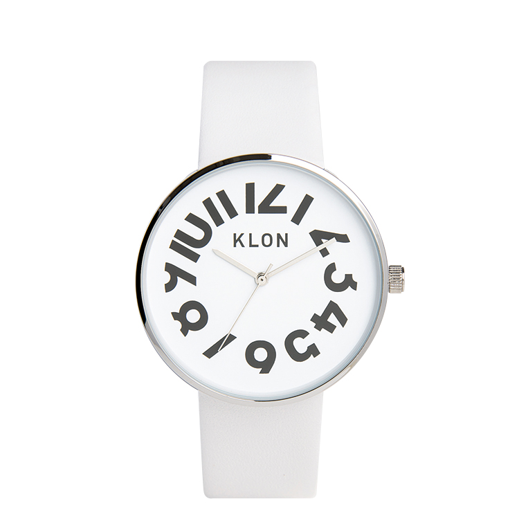 送料無料 KLON クローン モノトーン シンプル HIDE TIME WHITE おしゃれ かわいい 記念日 腕時計 割引発見 40mm 個性的 誕生日 ラッピング無料 ギフト