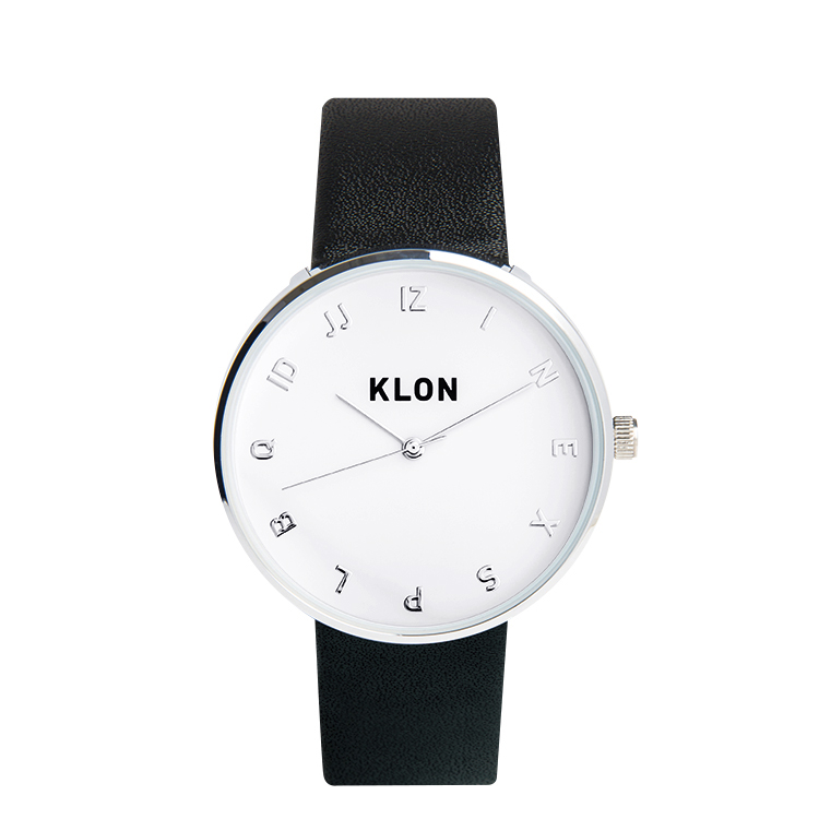 送料無料 KLON クローン モノトーン 最大66％オフ シンプル MOCK NUMBER BLACK 誕生日 おしゃれ 卓抜 かわいい ギフト Ver.SILVER 腕時計 記念日 個性的