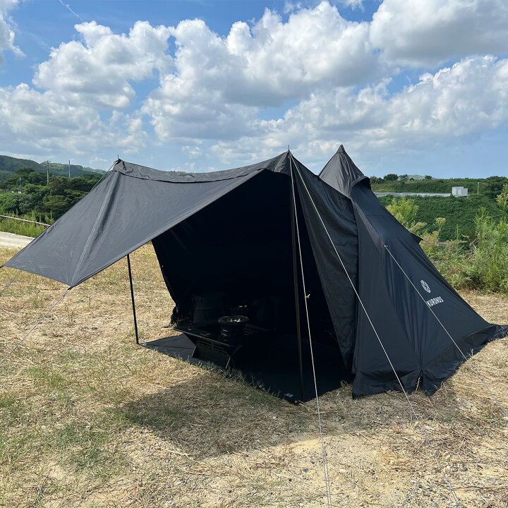 楽天市場】KURONOS クロノス BLACK TENT 1GOU ワンポールパップテント 