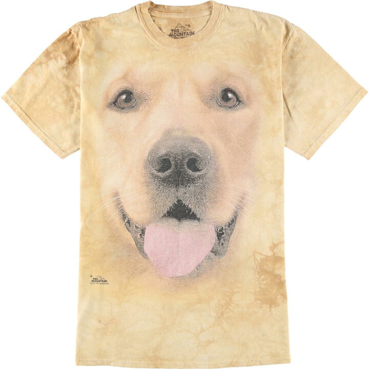 楽天市場】古着 THE MOUNTAIN 犬柄 アニマルプリントTシャツ  