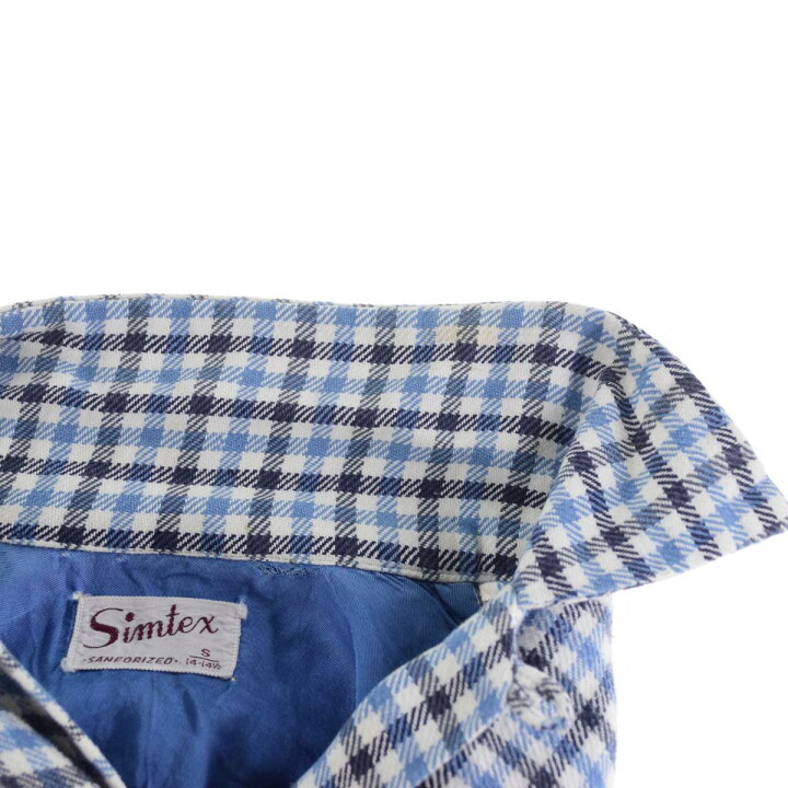 楽天市場】古着 50年代 SIMTEX オープンカラー 長袖 ヘビーネルシャツ  