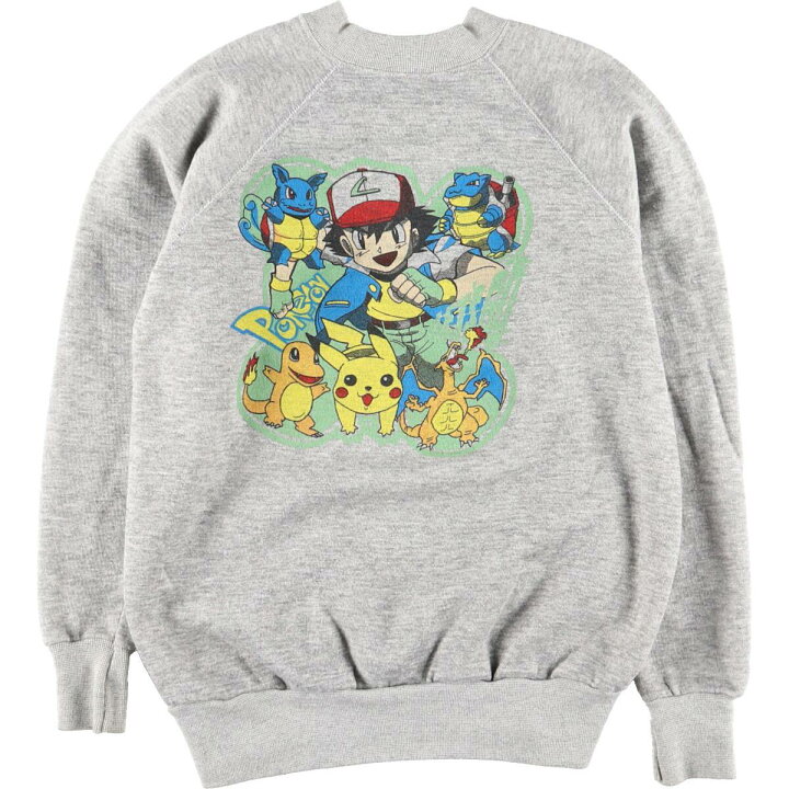 90年代 Pokemon ポケモン スウェット アニメT キャラクター ライト  