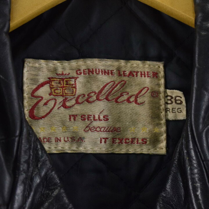 楽天市場】古着 70年代 Excelled ダブルライダースジャケット USA製 36 