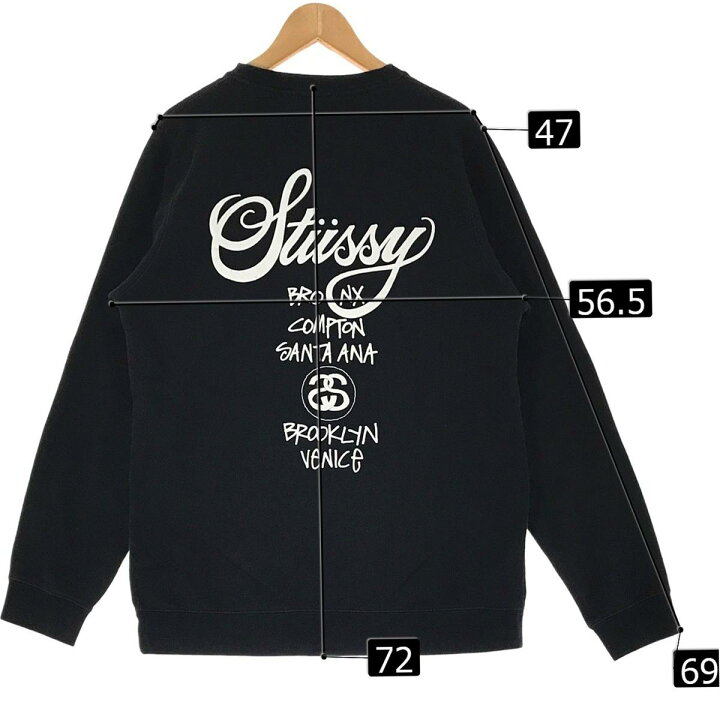 楽天市場】古着 ステューシー STUSSY 両面プリント プリントスウェット 