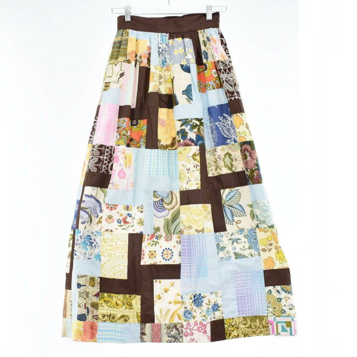 楽天市場】古着 70年代~ UNKNOWN パッチワーク マキシ丈 Aライン  