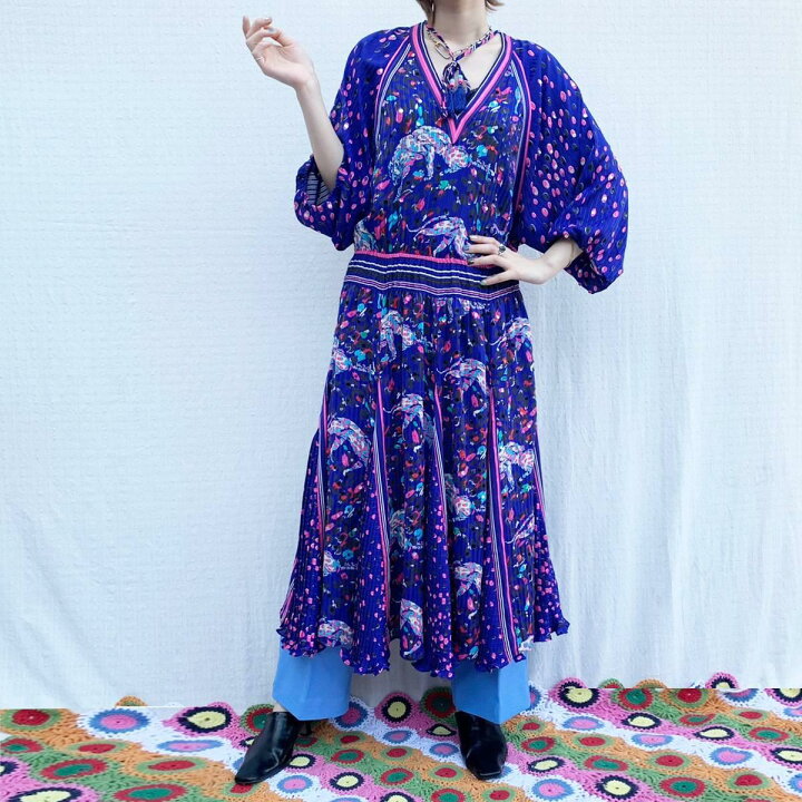 楽天市場】古着 80年代 ダイアンフレイス Diane Freis 総柄 七分袖  