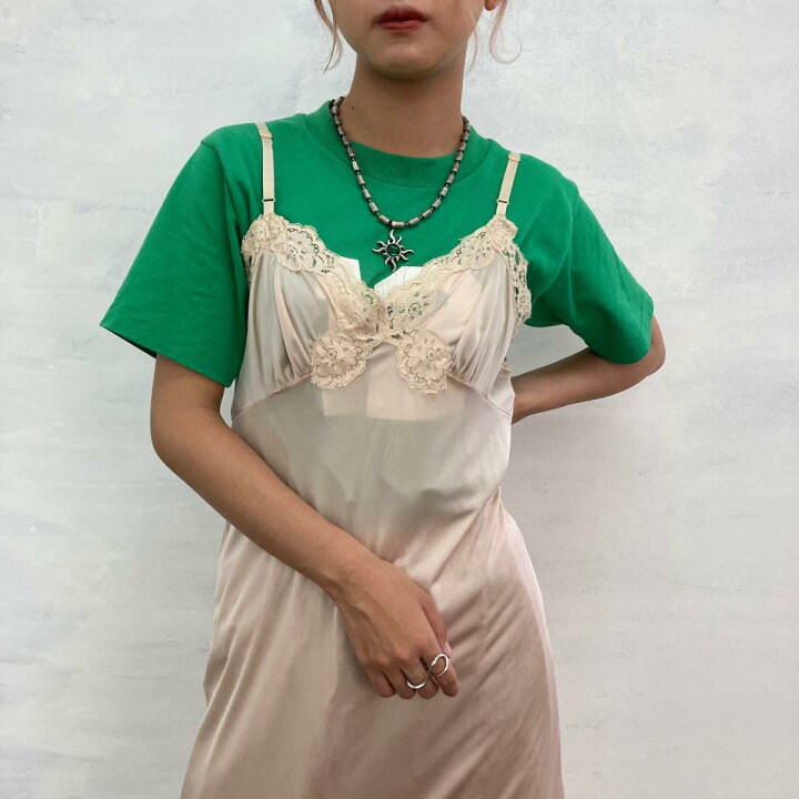 楽天市場】古着 70年代~ UNKNOWN ランジェリー キャミソールワンピース  