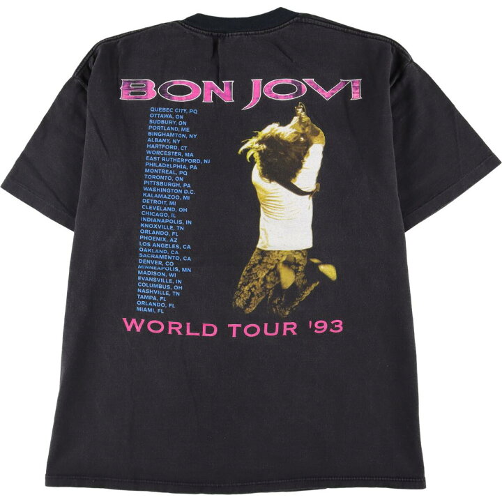 楽天市場】古着 90年代 BROCKUM BON JOVI ボンジョヴィ WORLD TOUR 