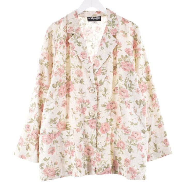 楽天市場】古着 SAG HARBOR 花柄 イージージャケット テーラード  