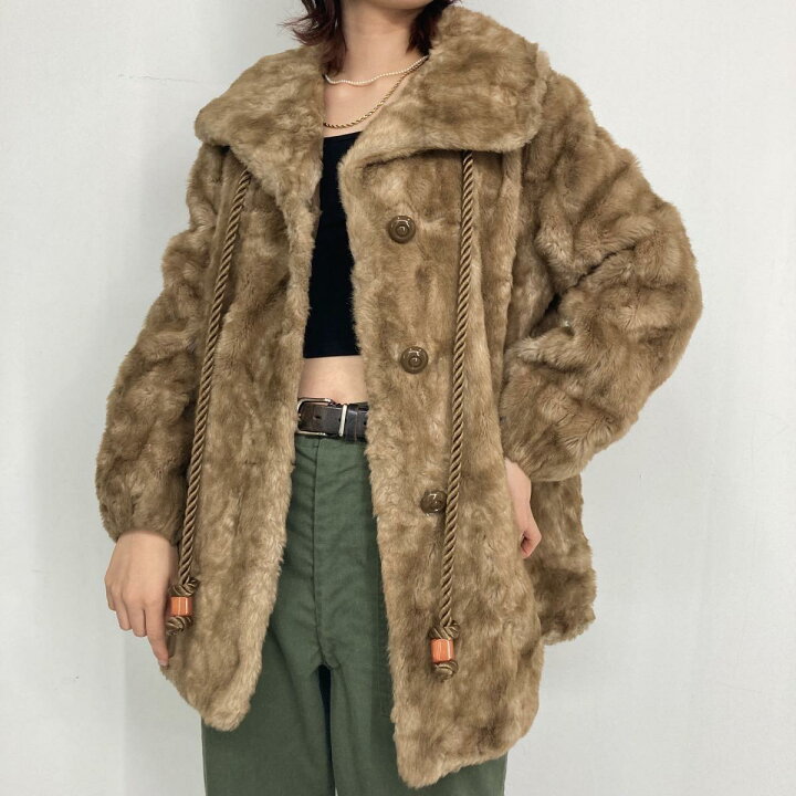 楽天市場】古着 シアーズ Sears フェイクファー ハーフコート  