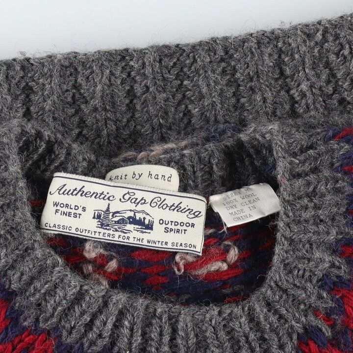楽天市場】古着 Authentic gap clothing HAND KNIT ハンドニット 