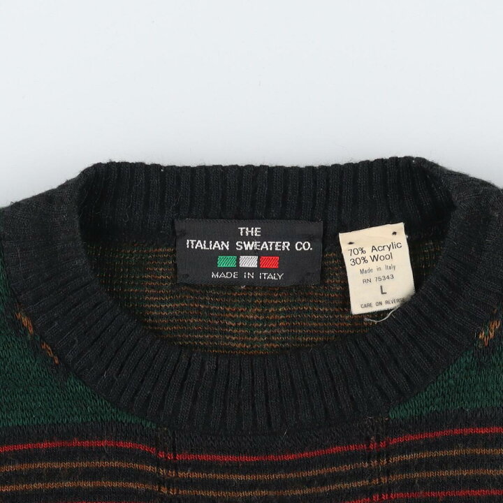 楽天市場】古着 THE ITALIAN SWEATER CO. 総柄 アクリルニットセーター 