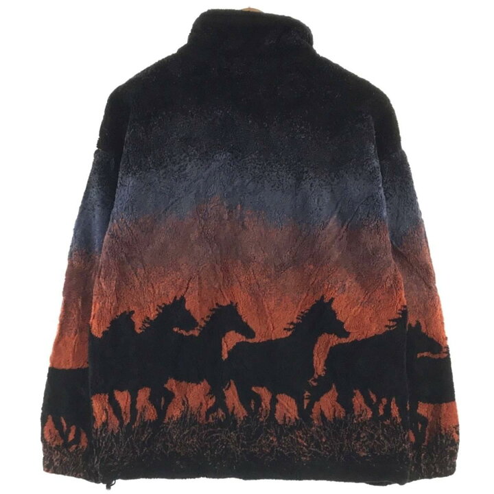 楽天市場】古着 90年代 マズマニア MAZMANIA 総柄 馬柄 フリース  