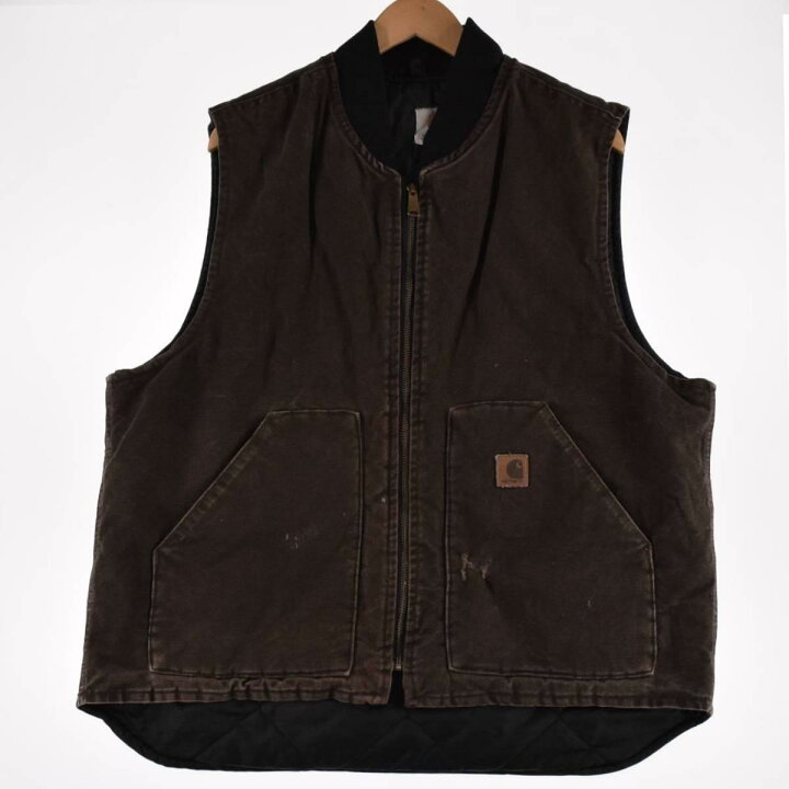 楽天市場】古着 カーハート Carhartt ダック地ベスト メンズL 