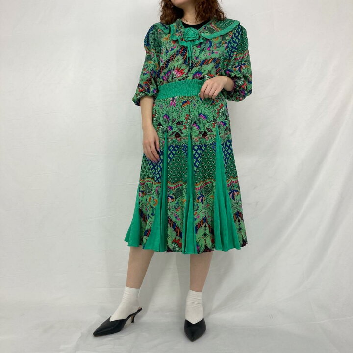 楽天市場】古着 80年代 ダイアンフレイス Diane Freis 総柄 七分袖  