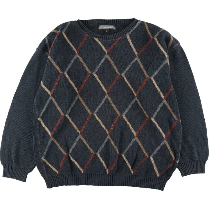 楽天市場】古着 croft&barrow 総柄 コットンニットセーター USA製  